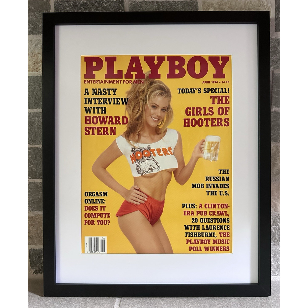 Framed Playboy Cover April 1994 Girls of Hooters 11x14